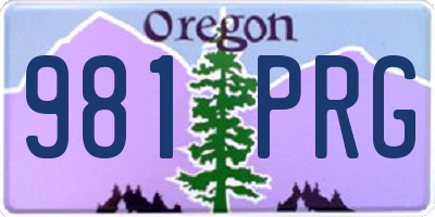 OR license plate 981PRG