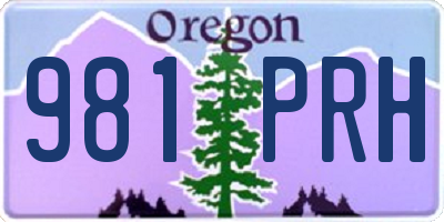 OR license plate 981PRH