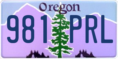OR license plate 981PRL