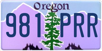 OR license plate 981PRR