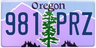 OR license plate 981PRZ
