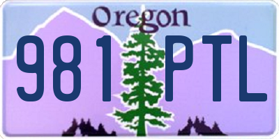 OR license plate 981PTL