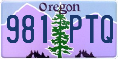 OR license plate 981PTQ