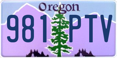 OR license plate 981PTV