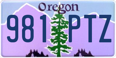 OR license plate 981PTZ