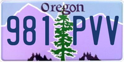 OR license plate 981PVV