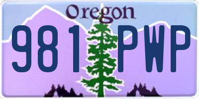 OR license plate 981PWP
