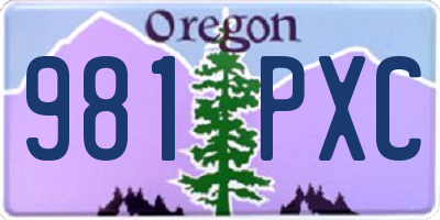 OR license plate 981PXC