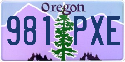 OR license plate 981PXE
