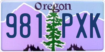 OR license plate 981PXK