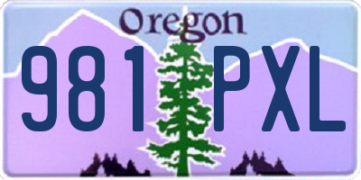 OR license plate 981PXL