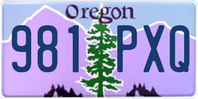 OR license plate 981PXQ