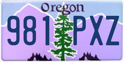 OR license plate 981PXZ