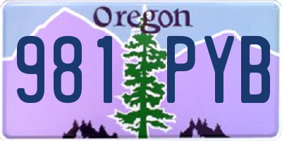 OR license plate 981PYB