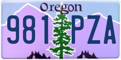 OR license plate 981PZA