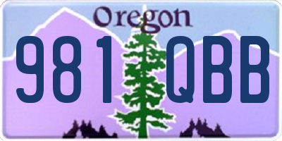 OR license plate 981QBB