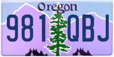 OR license plate 981QBJ