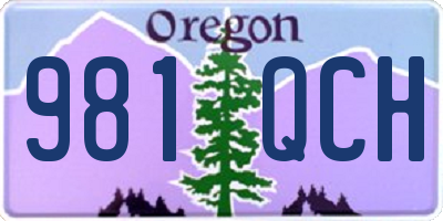 OR license plate 981QCH