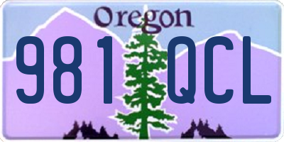 OR license plate 981QCL