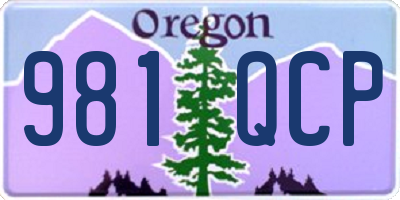 OR license plate 981QCP