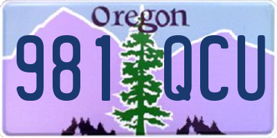 OR license plate 981QCU