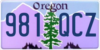 OR license plate 981QCZ