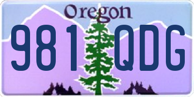 OR license plate 981QDG