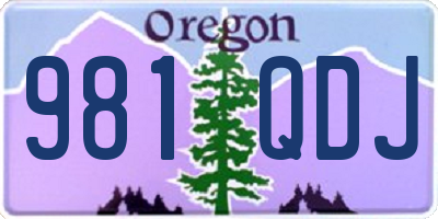 OR license plate 981QDJ