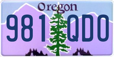OR license plate 981QDO