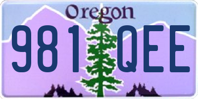 OR license plate 981QEE