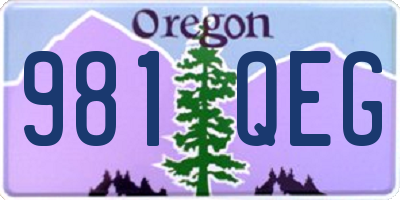 OR license plate 981QEG