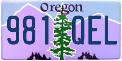 OR license plate 981QEL