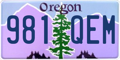 OR license plate 981QEM