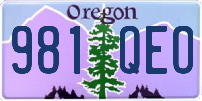 OR license plate 981QEO