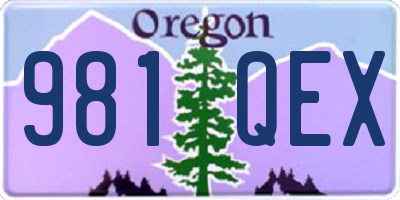OR license plate 981QEX