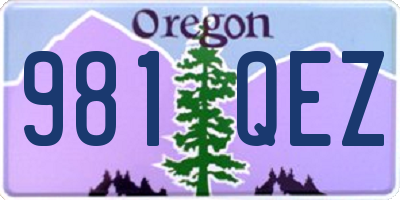 OR license plate 981QEZ