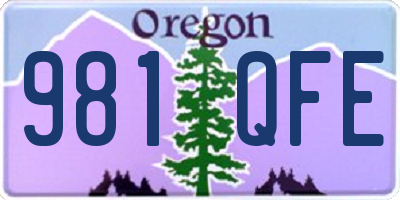 OR license plate 981QFE