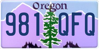 OR license plate 981QFQ