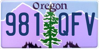 OR license plate 981QFV