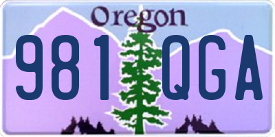 OR license plate 981QGA
