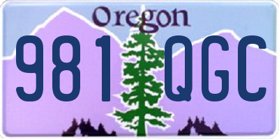 OR license plate 981QGC