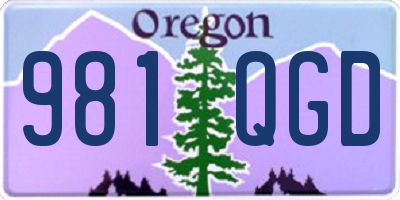 OR license plate 981QGD