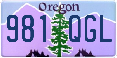 OR license plate 981QGL