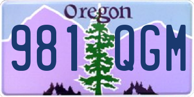 OR license plate 981QGM