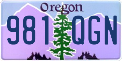 OR license plate 981QGN