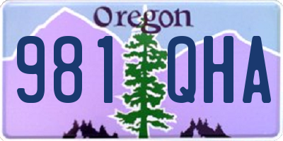 OR license plate 981QHA