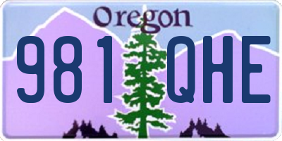 OR license plate 981QHE