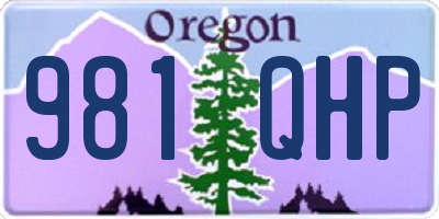 OR license plate 981QHP