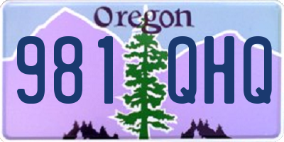OR license plate 981QHQ