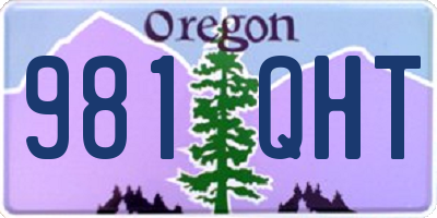 OR license plate 981QHT